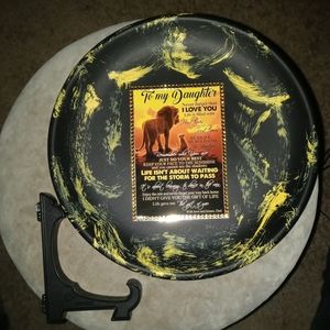 Hand painted wooden plate